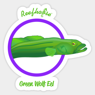 Green Wolf Eel Sticker